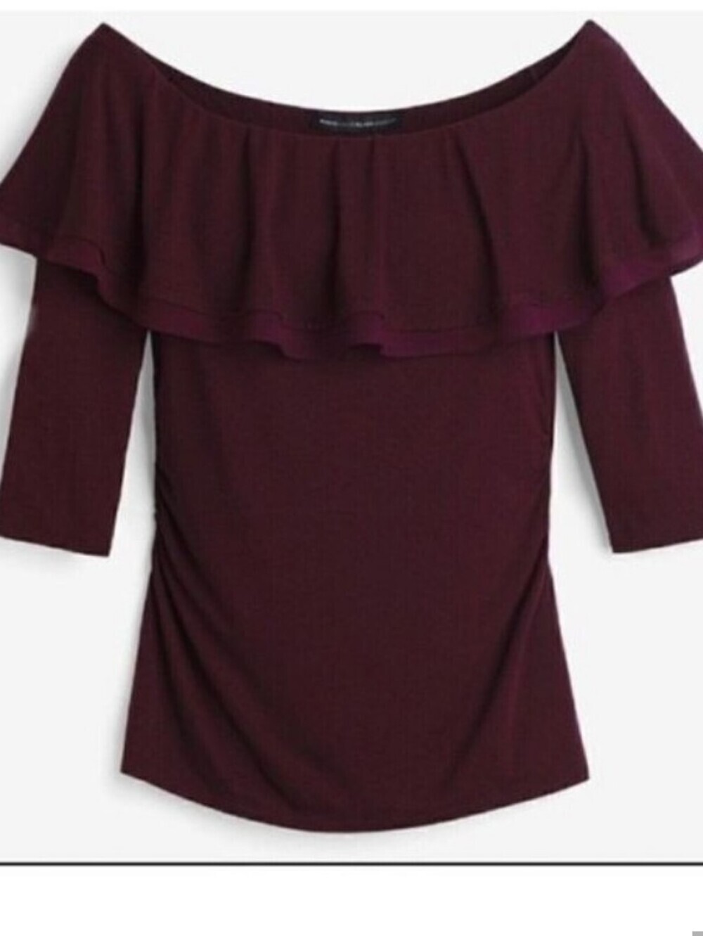 White House Black Market Off Shoulder Flounce Top